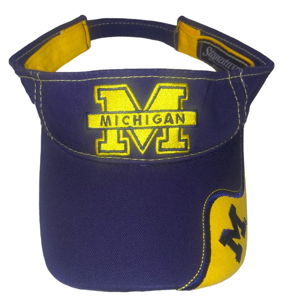 Signatures University of Michigan Visor Michigan Wolverines Adjustable Strap Cap